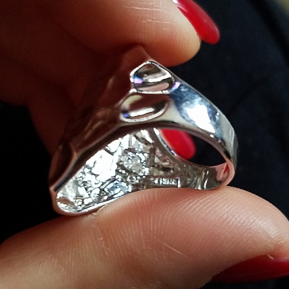 Hammered Silver Cuff Ring - image 4